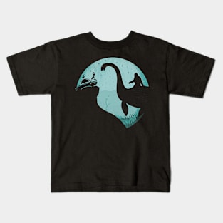 Bigfoot Loch Ness Monster Ufo Alien Kids T-Shirt